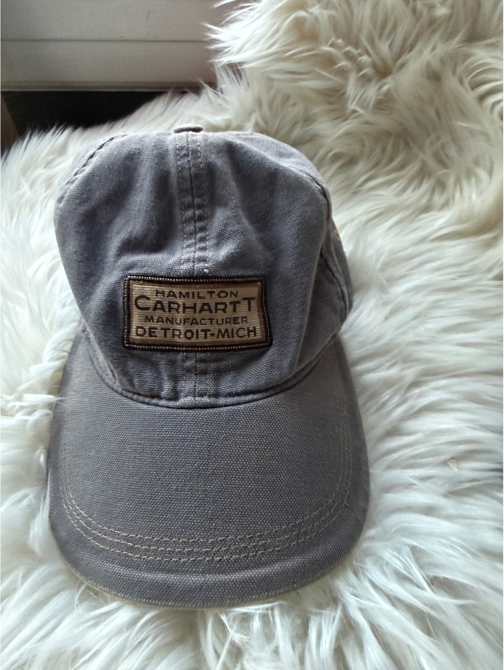 Carhartt Hamilton Manufacturer Detroit-Mich Gray Cotton Baseball Cap